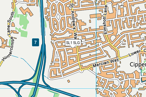 SL1 5LG map - OS VectorMap District (Ordnance Survey)