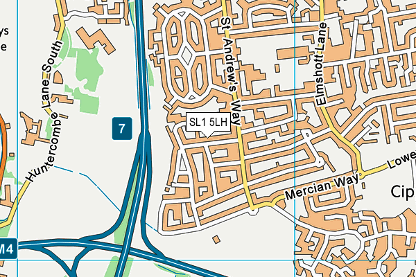 SL1 5LH map - OS VectorMap District (Ordnance Survey)