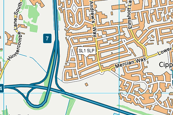 SL1 5LP map - OS VectorMap District (Ordnance Survey)