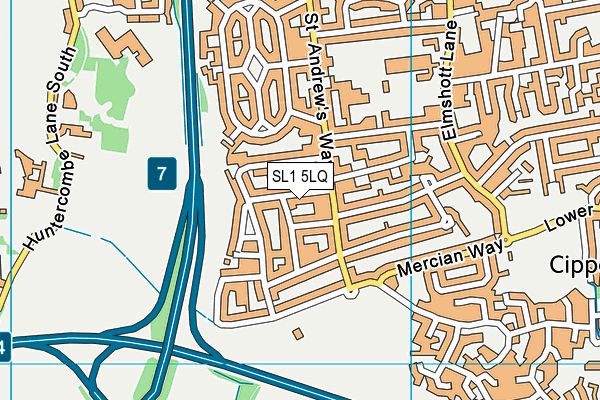SL1 5LQ map - OS VectorMap District (Ordnance Survey)