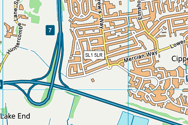 SL1 5LR map - OS VectorMap District (Ordnance Survey)