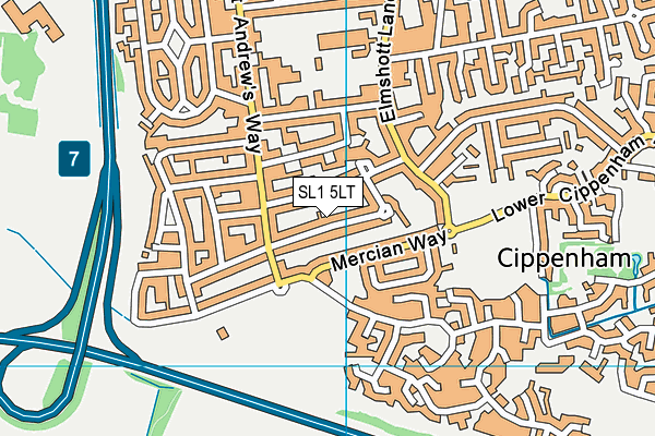 SL1 5LT map - OS VectorMap District (Ordnance Survey)