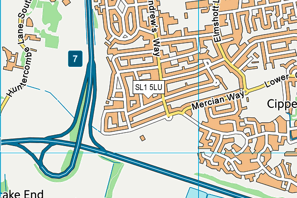 SL1 5LU map - OS VectorMap District (Ordnance Survey)