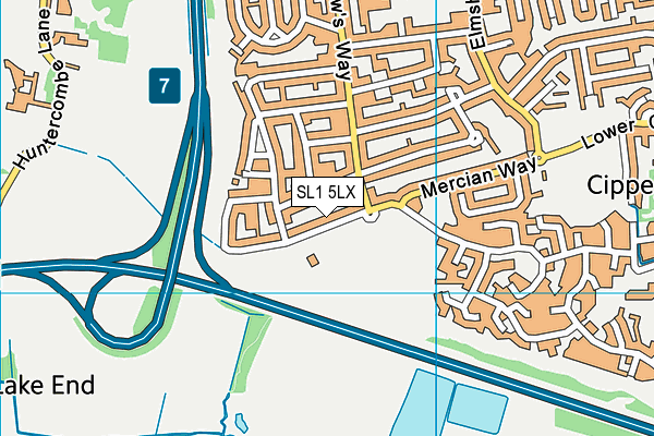 SL1 5LX map - OS VectorMap District (Ordnance Survey)