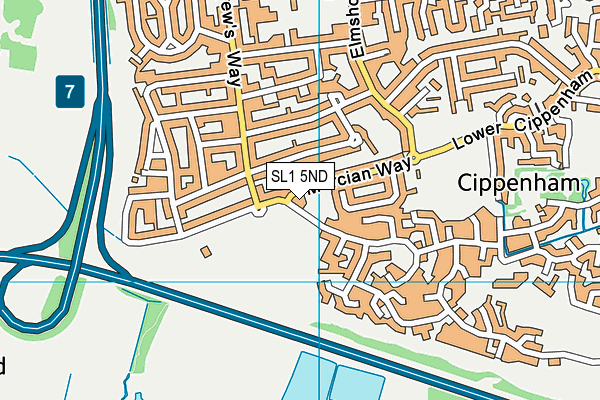 SL1 5ND map - OS VectorMap District (Ordnance Survey)