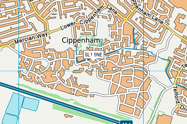 SL1 5NE map - OS VectorMap District (Ordnance Survey)