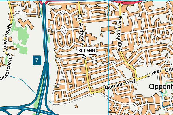 SL1 5NN map - OS VectorMap District (Ordnance Survey)