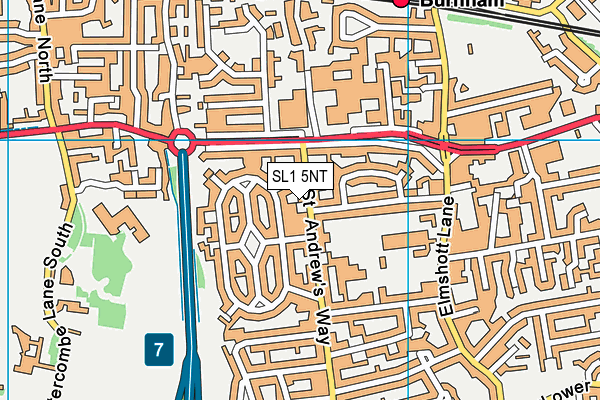SL1 5NT map - OS VectorMap District (Ordnance Survey)