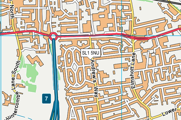 SL1 5NU map - OS VectorMap District (Ordnance Survey)