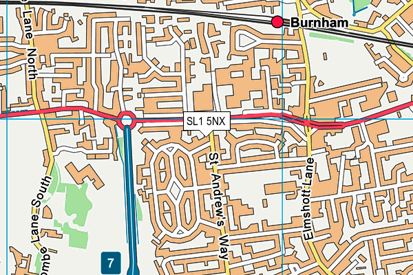 SL1 5NX map - OS VectorMap District (Ordnance Survey)