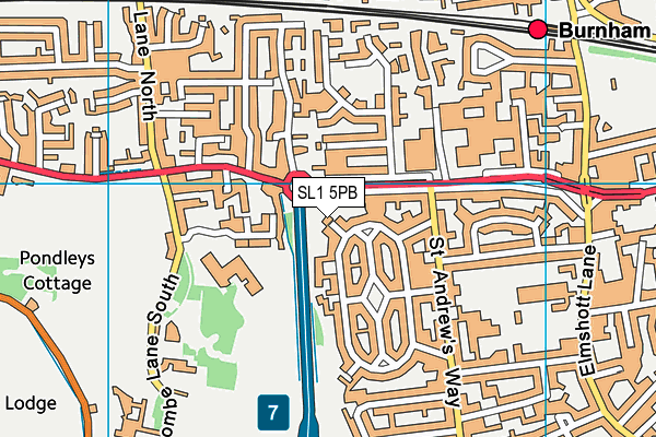 SL1 5PB map - OS VectorMap District (Ordnance Survey)