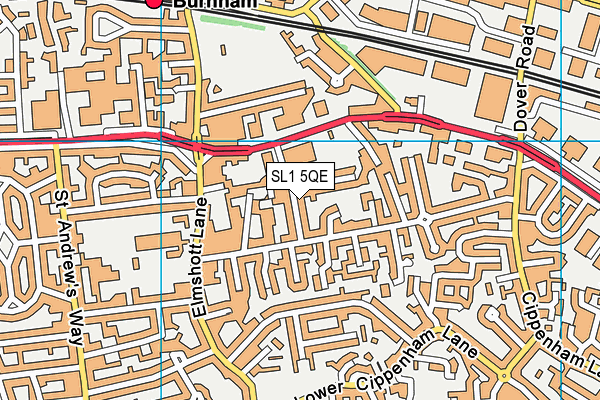 SL1 5QE map - OS VectorMap District (Ordnance Survey)
