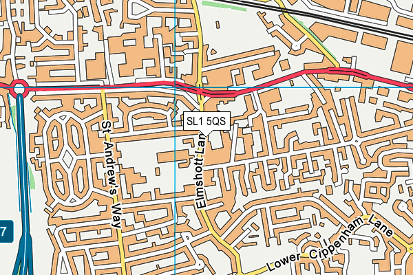SL1 5QS map - OS VectorMap District (Ordnance Survey)