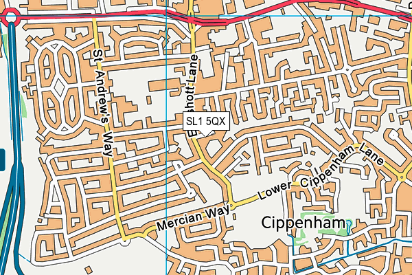 SL1 5QX map - OS VectorMap District (Ordnance Survey)