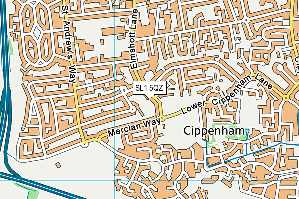 SL1 5QZ map - OS VectorMap District (Ordnance Survey)
