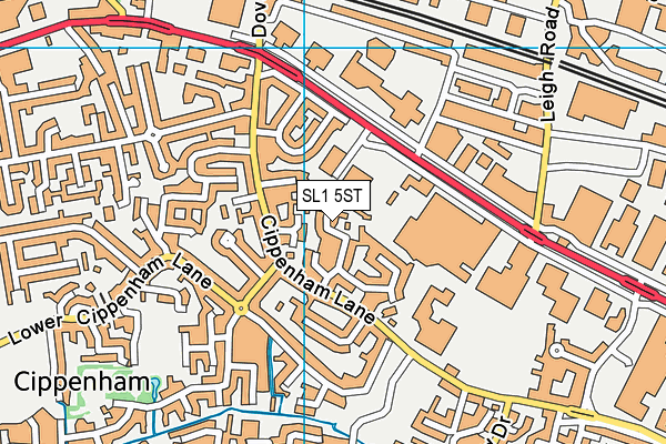 SL1 5ST map - OS VectorMap District (Ordnance Survey)