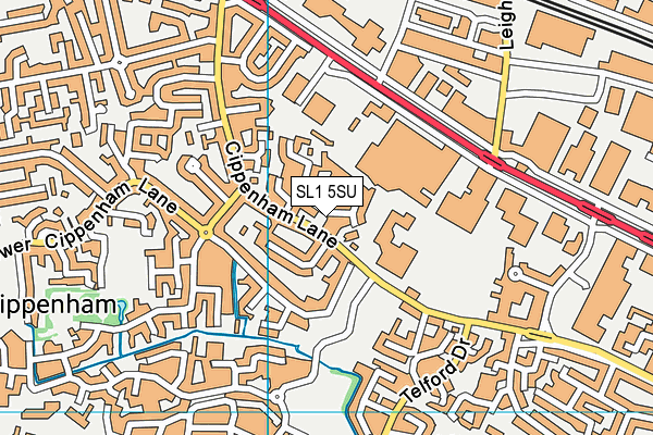 SL1 5SU map - OS VectorMap District (Ordnance Survey)