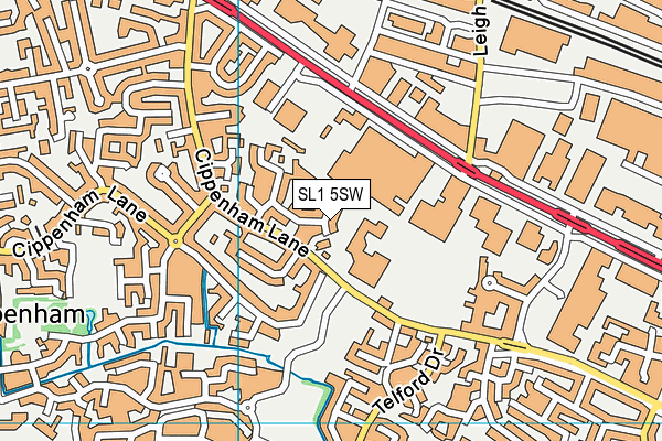 SL1 5SW map - OS VectorMap District (Ordnance Survey)
