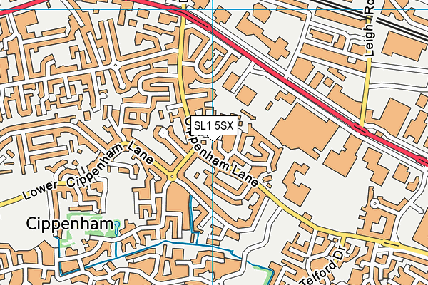 SL1 5SX map - OS VectorMap District (Ordnance Survey)