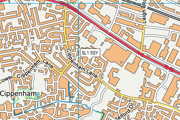 SL1 5SY map - OS VectorMap District (Ordnance Survey)