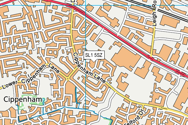 SL1 5SZ map - OS VectorMap District (Ordnance Survey)