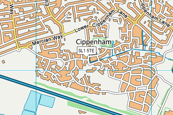 SL1 5TE map - OS VectorMap District (Ordnance Survey)