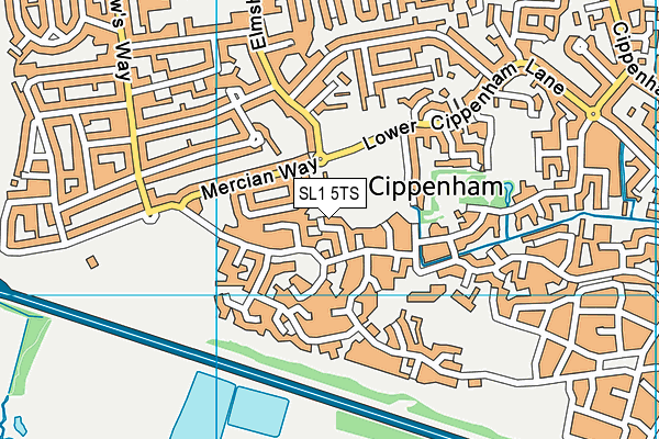 SL1 5TS map - OS VectorMap District (Ordnance Survey)