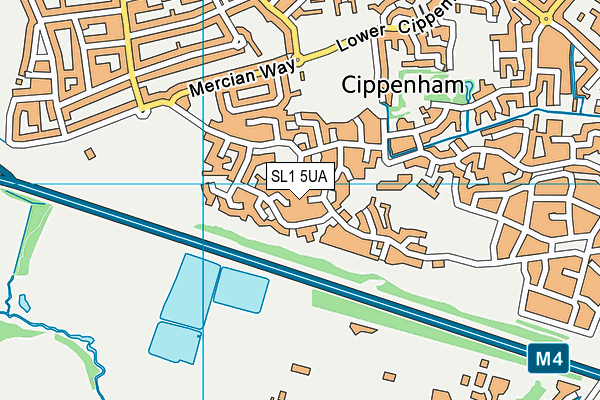 SL1 5UA map - OS VectorMap District (Ordnance Survey)