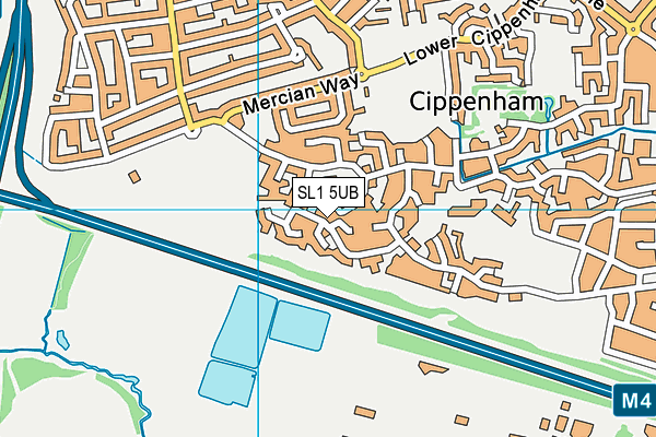 SL1 5UB map - OS VectorMap District (Ordnance Survey)
