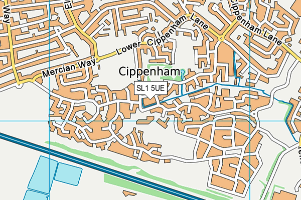 SL1 5UE map - OS VectorMap District (Ordnance Survey)