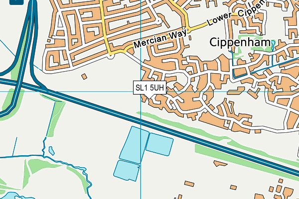 SL1 5UH map - OS VectorMap District (Ordnance Survey)