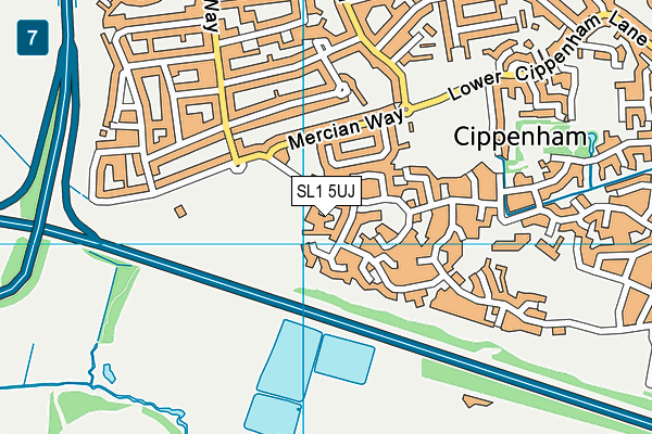 SL1 5UJ map - OS VectorMap District (Ordnance Survey)