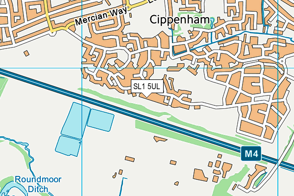 SL1 5UL map - OS VectorMap District (Ordnance Survey)