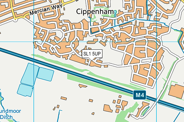 SL1 5UP map - OS VectorMap District (Ordnance Survey)