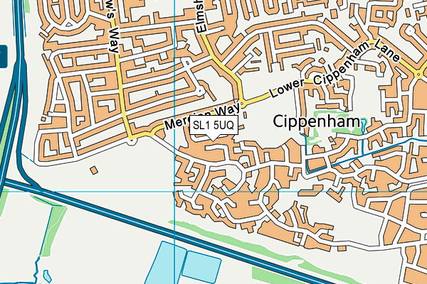 SL1 5UQ map - OS VectorMap District (Ordnance Survey)