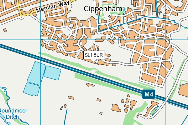 SL1 5UR map - OS VectorMap District (Ordnance Survey)