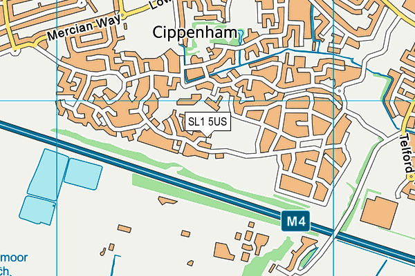 SL1 5US map - OS VectorMap District (Ordnance Survey)