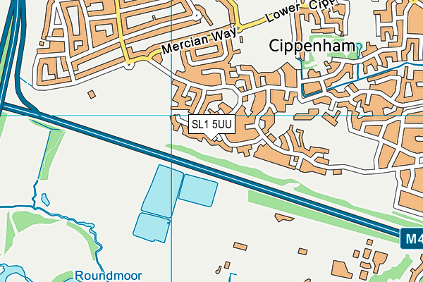 SL1 5UU map - OS VectorMap District (Ordnance Survey)