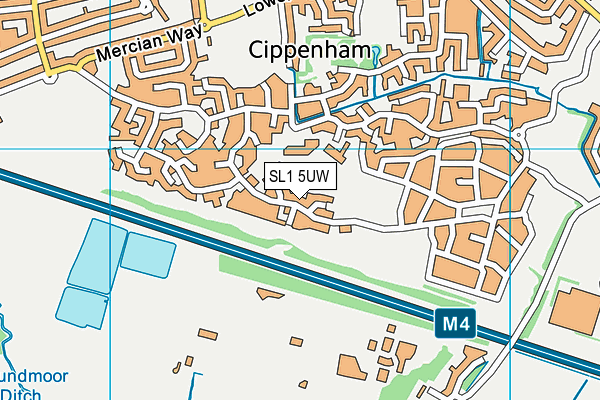 SL1 5UW map - OS VectorMap District (Ordnance Survey)