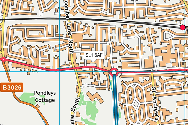 SL1 6AF map - OS VectorMap District (Ordnance Survey)