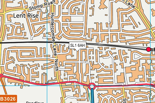 SL1 6AH map - OS VectorMap District (Ordnance Survey)