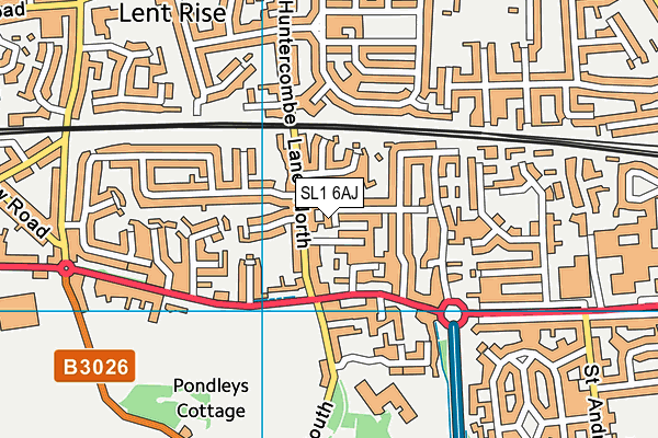 SL1 6AJ map - OS VectorMap District (Ordnance Survey)