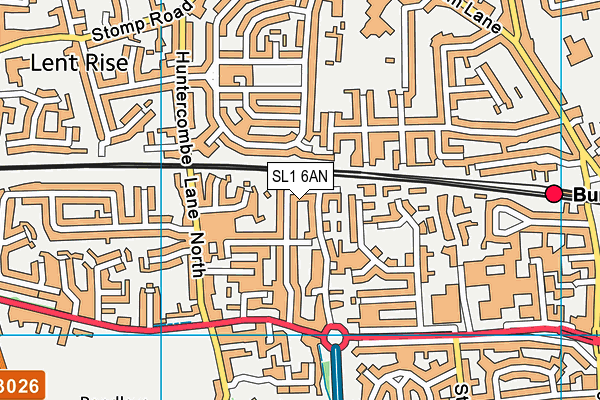 SL1 6AN map - OS VectorMap District (Ordnance Survey)