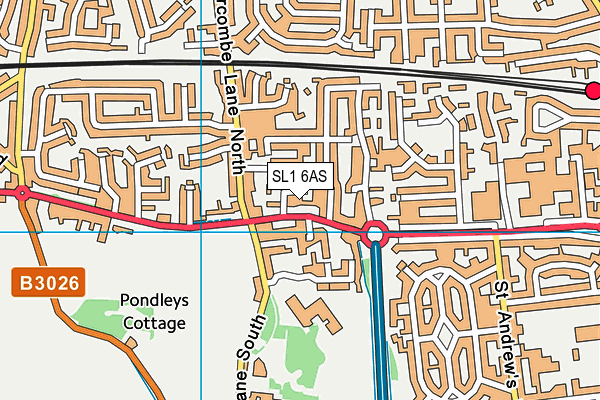 SL1 6AS map - OS VectorMap District (Ordnance Survey)