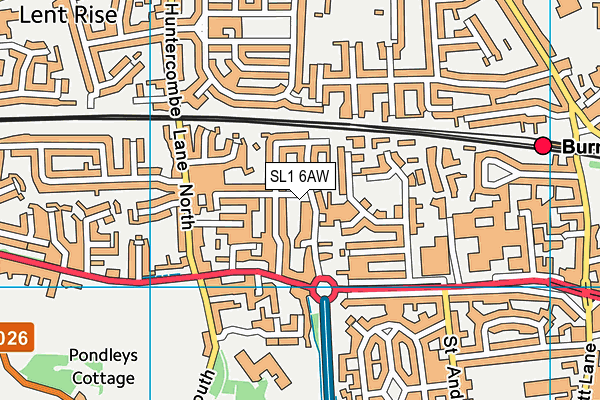 SL1 6AW map - OS VectorMap District (Ordnance Survey)