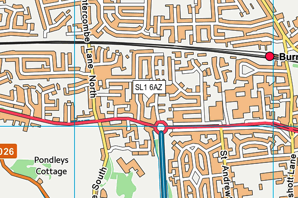 SL1 6AZ map - OS VectorMap District (Ordnance Survey)