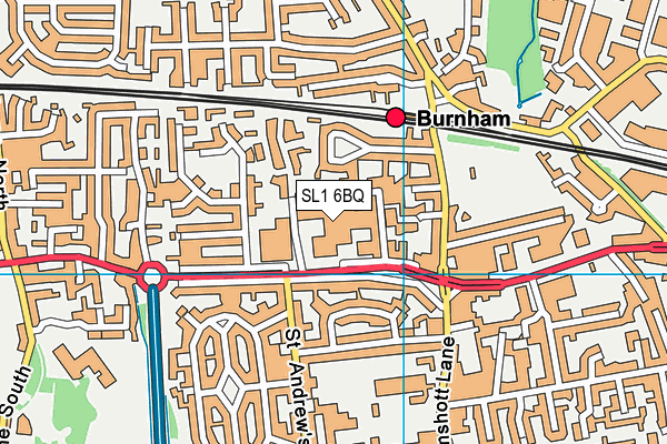 SL1 6BQ map - OS VectorMap District (Ordnance Survey)