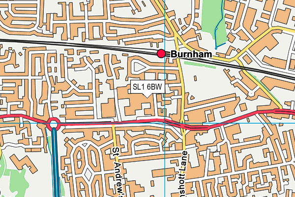 SL1 6BW map - OS VectorMap District (Ordnance Survey)