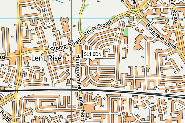 SL1 6DN map - OS VectorMap District (Ordnance Survey)