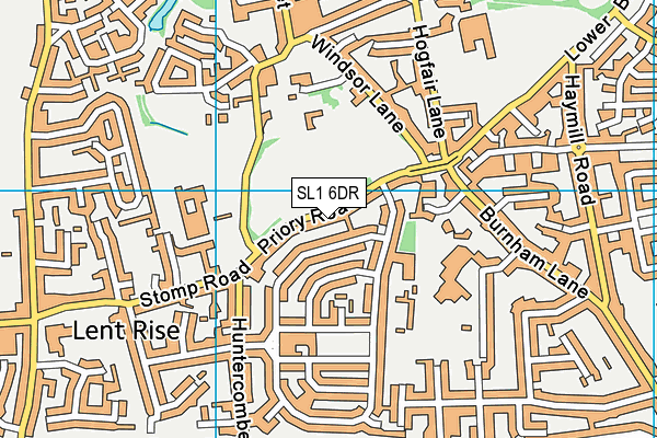 SL1 6DR map - OS VectorMap District (Ordnance Survey)